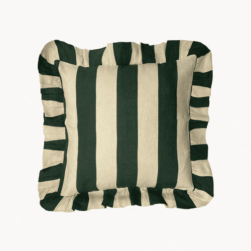 Image showing the Wide Stripe Cushion Cover, 45 x 45 cm, Forset Green product.