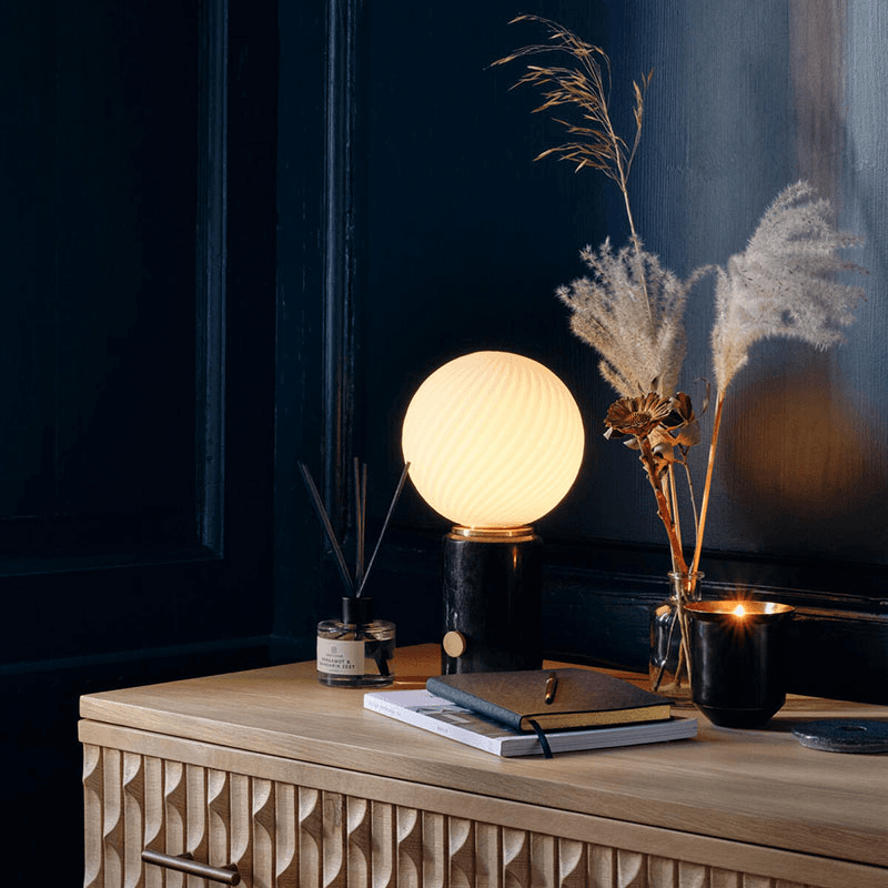 Swirl Table Lamp, H33cm, Green