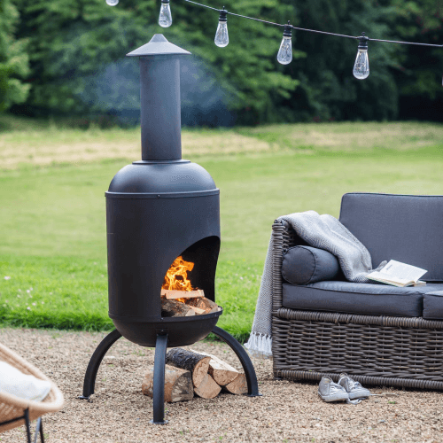 Image showing the Chiminea, H160 x D70 x W70cm, Black product.