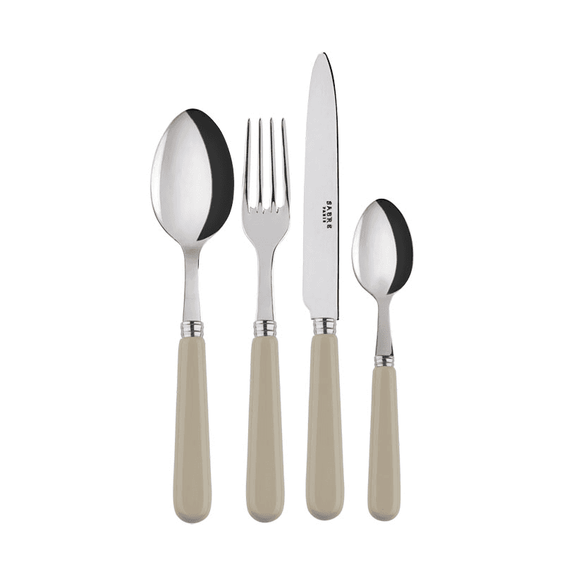 Pop Unis 4 Piece Cutlery Set, Grey