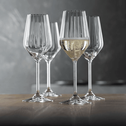 Image showing the LifeStyle Set of 4 Champagne Glasses, 310ml, Clear product.