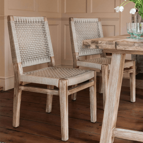 Image showing the Chilford Set of 2 Dining Chairs, Acacia product.
