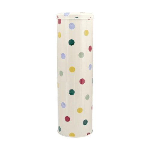 Image showing the Polka Dot Extra Tall Tin, 10cm x 30cm product.