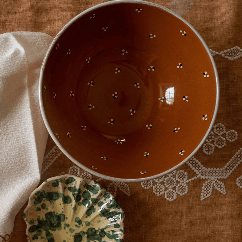 Dotty Large bowl, D22cm, Terracotta