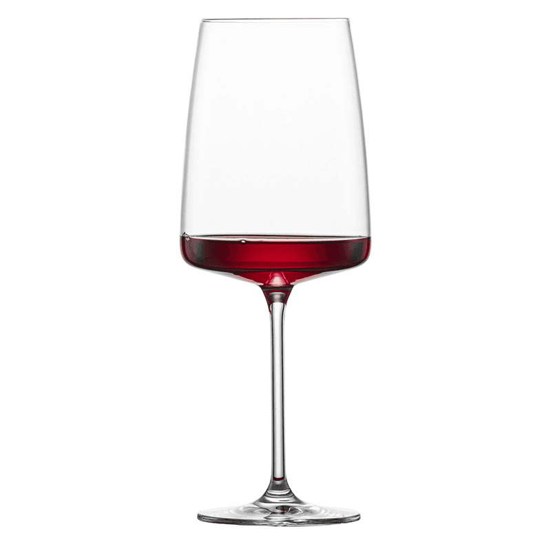 Vivid Senses Set of 2 Crystal Large Bordeaux Red Wine Glasses, 660ml, Clear
