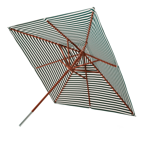 Image showing the Messina Umbrella, H270 x W300cm, Light Apricot/Dark Green product.