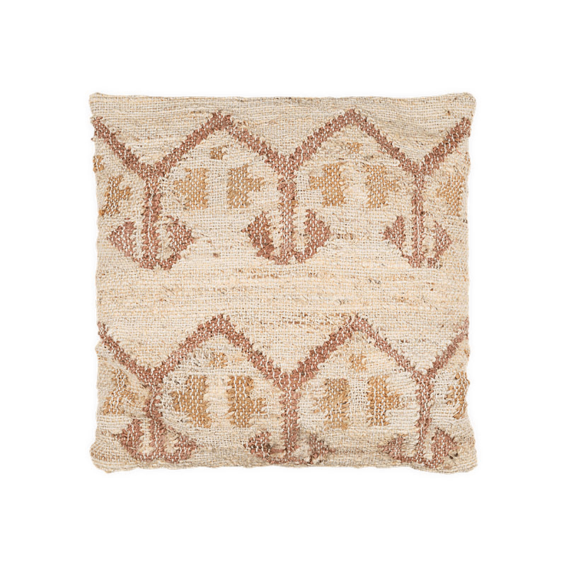 Nuvali Cotton & Jute Cushion Cover, 50 x 50cm, Rust