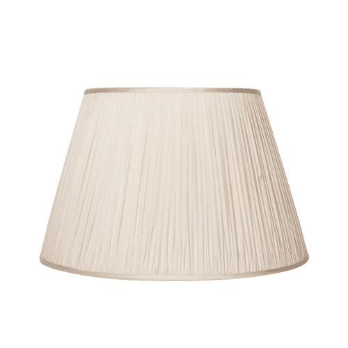 Image showing the Empire Gathered Silk Lampshade, Cream, 50 x 33cm product.