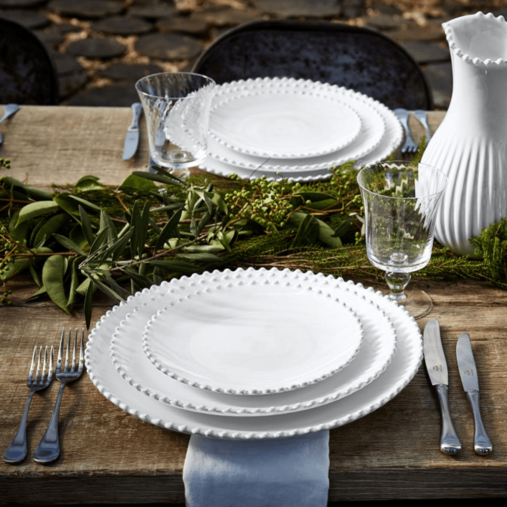 Pearl Charger Plate, 33cm, White