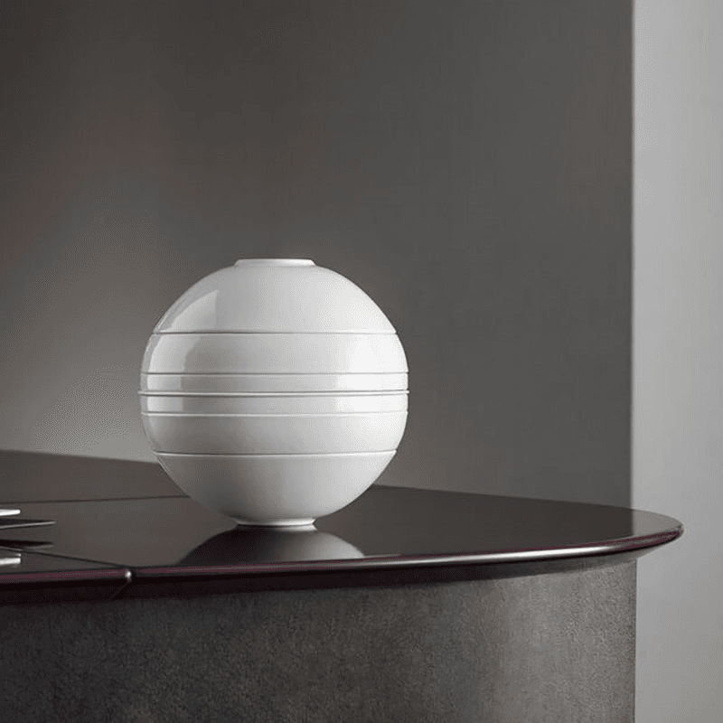 Iconic La Boule Stacking 7 Piece Plate & Bowl Set, D23cm, White