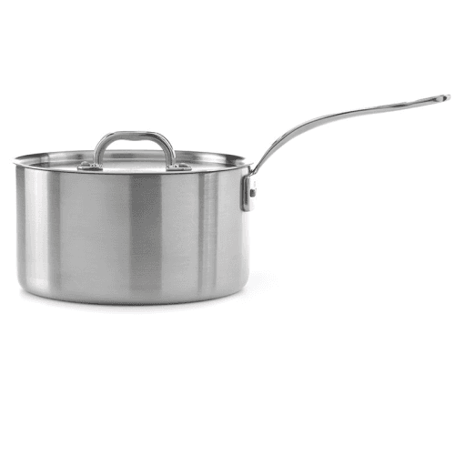 Image showing the Classic Triply Saucepan with Lid, 20cm, Stainless Steel product.