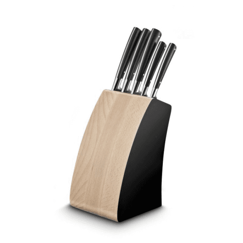 Image showing the Edonist 5 Piece Knife Block Set, Black product.