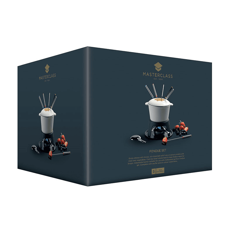Fondue set, cream