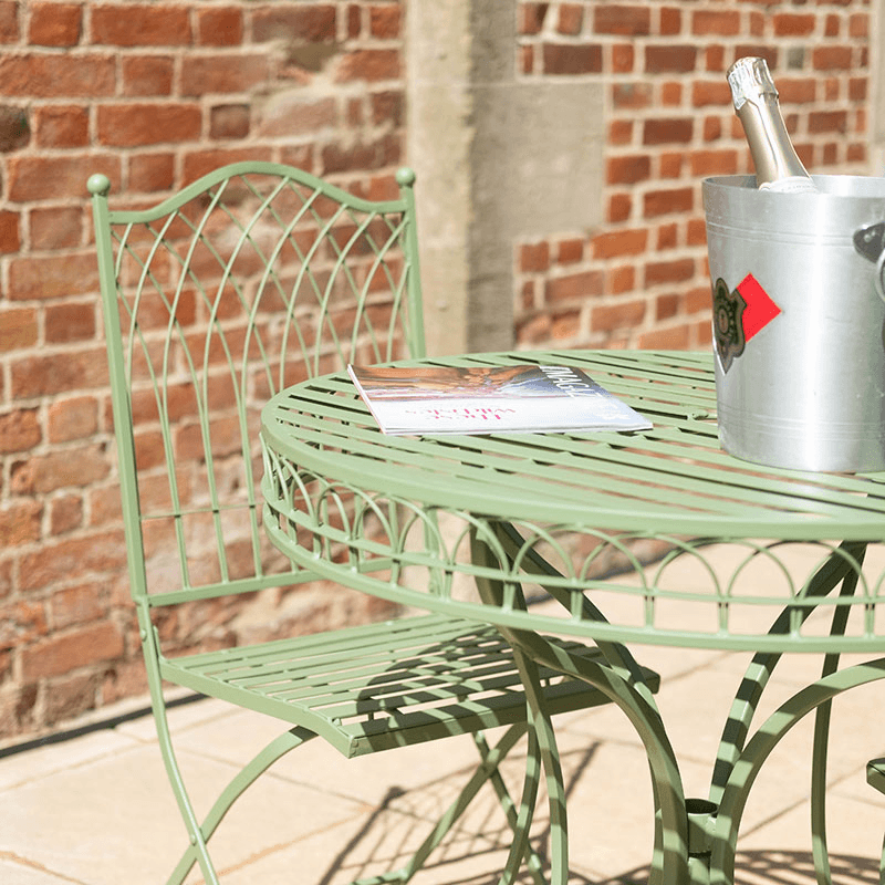 Hampton 3 Piece Bistro Set, Soft Green