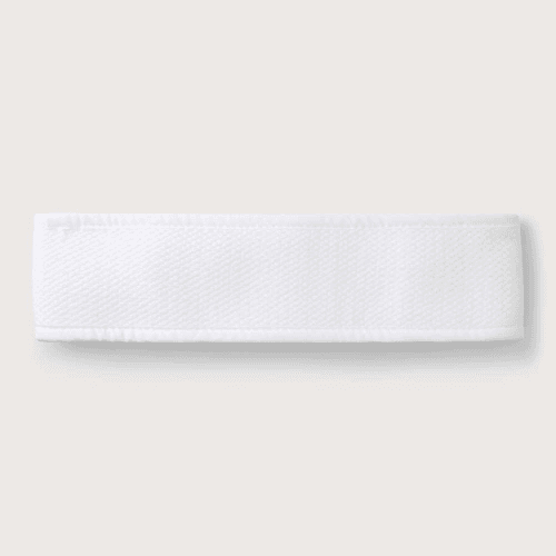 Image showing the Spa Accessories White Organic Cotton Spa Hair Band, White product.