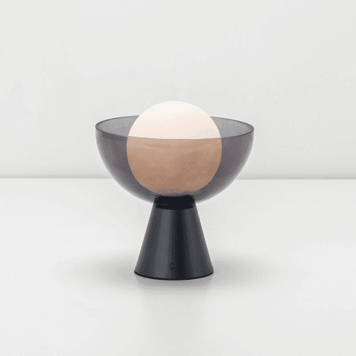 Image showing the Dome Cordless Table Lamp, H22cm, Charcoal product.