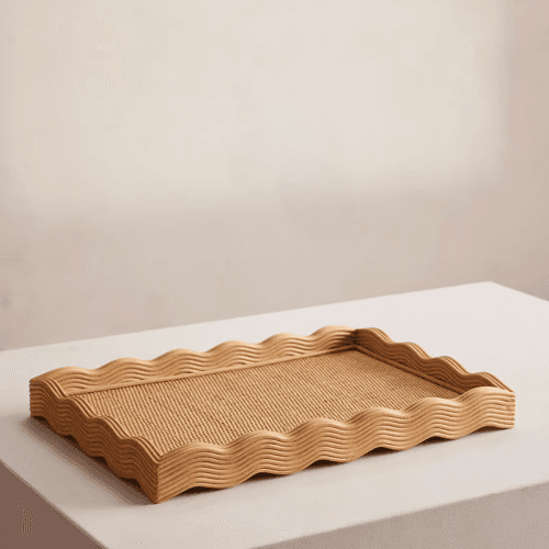 Image showing the Pangbourne Tray, 59 x 40cm, Rattan product.