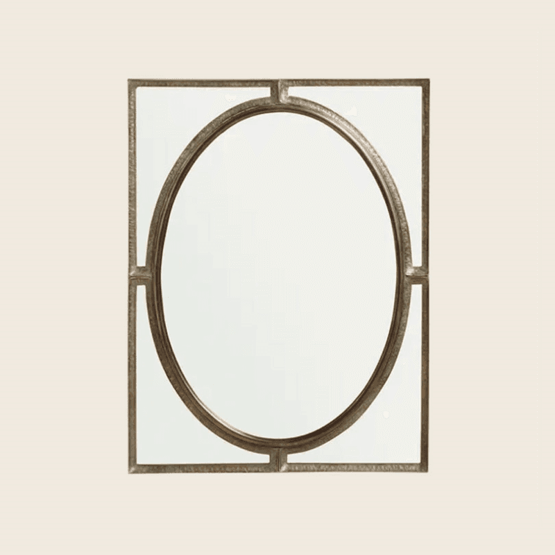Eydis Mirror, 78cm x 102 cm, antique bronze