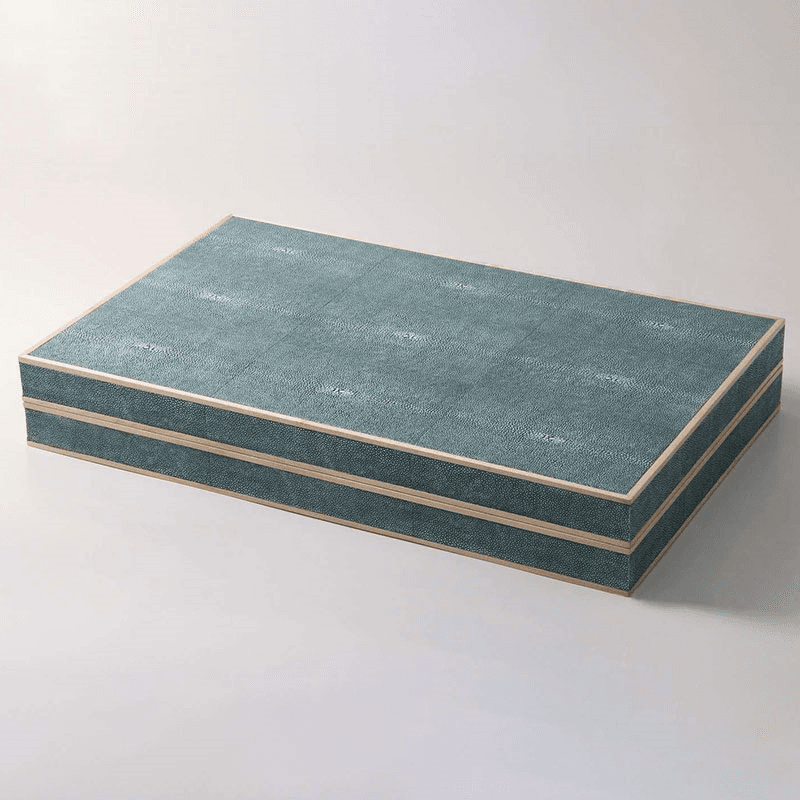 Backgammon Board, 54 x 34cm, Teal Shagreen