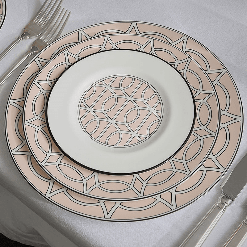 Loop Set of 2 Dinner Plate, D26cm, Blush
