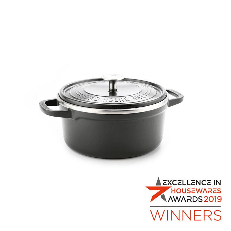 Featherweights Non-Stick Casserole with Lid, 22cm, Black