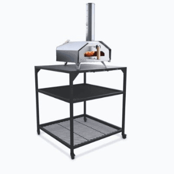 Modular Large Table, Silver/Black