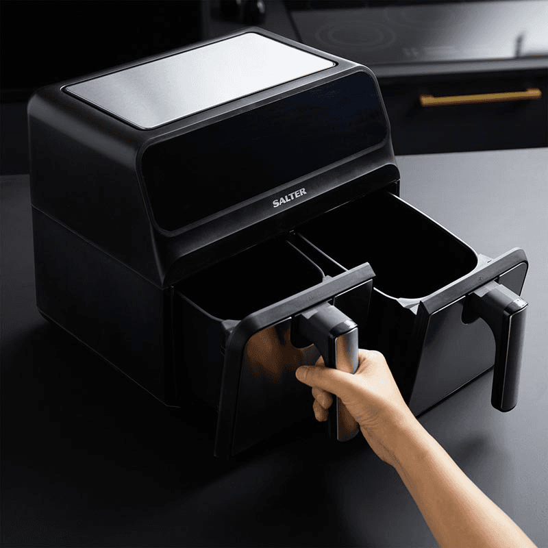Dual Air Fryer, 7.6L, Silver