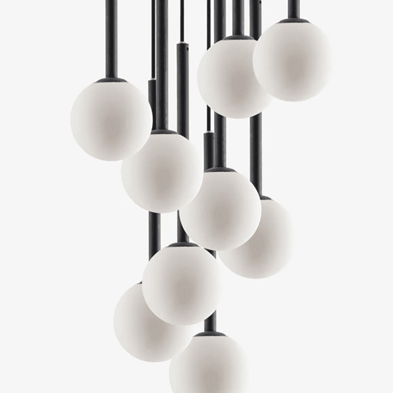 Globe Cluster Pendant Light, H99cm, Charcoal