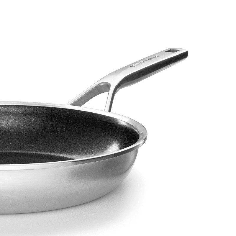 MultiPly - Ceramic Stainless Steel Non-Stick Frying Pan Set, 24cm & 28cm, Silver