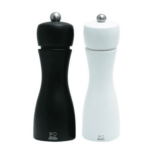 Tahiti Salt and pepper mill, 15cm, black and white