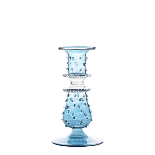 Image showing the Luxor Candlestick, H13cm, Blue product.