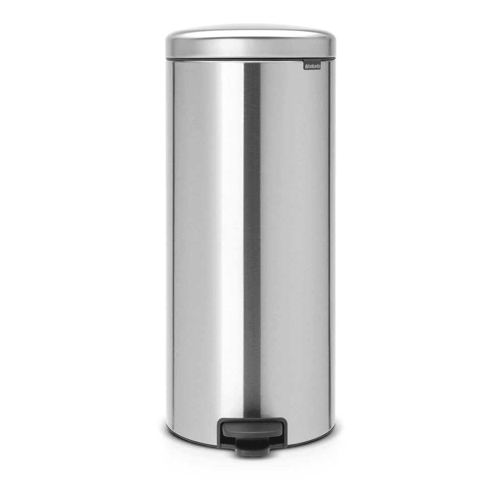 newIcon Pedal bin, 30 litre, Matt Steel