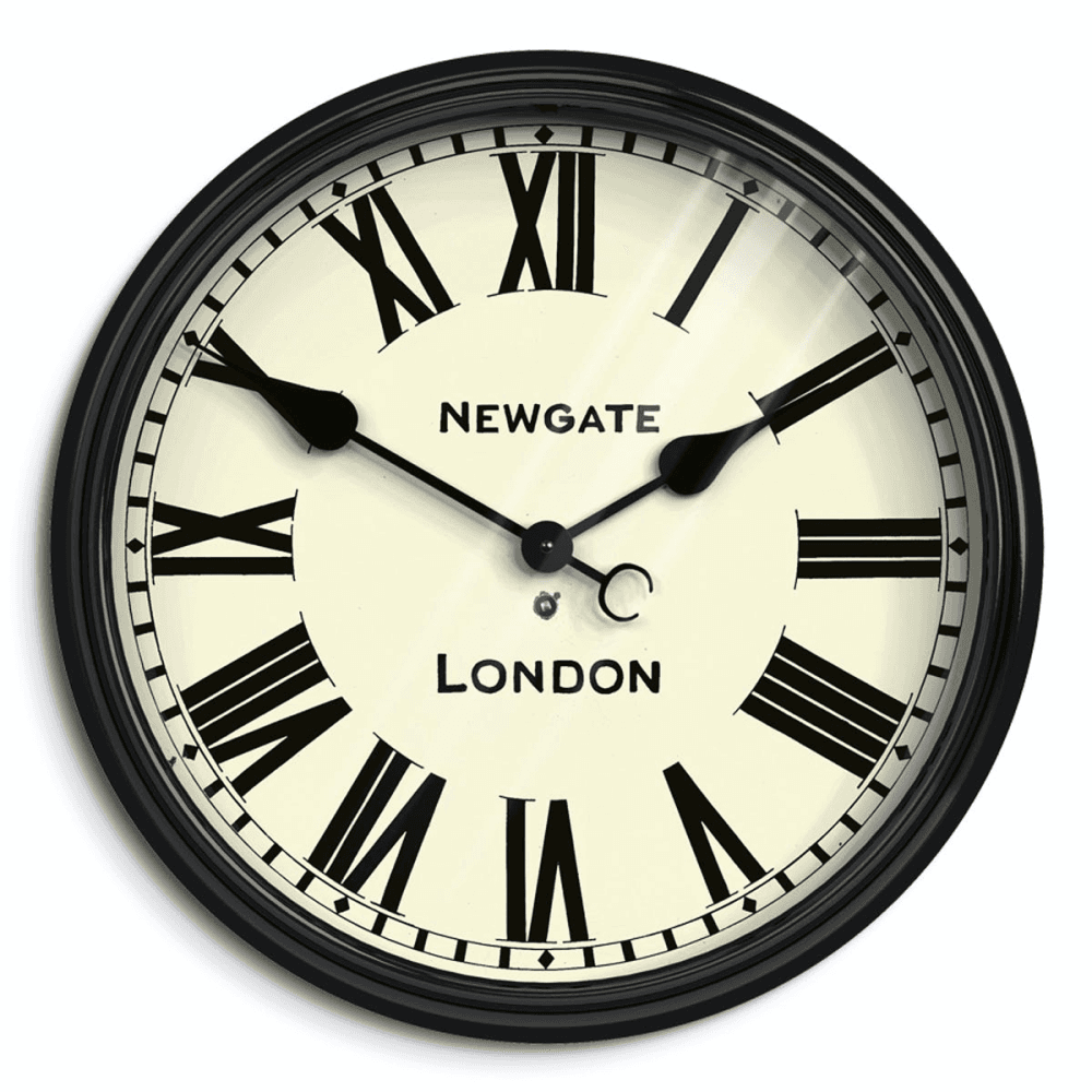 Battersby Wall clock, Dia50cm, Black Metal