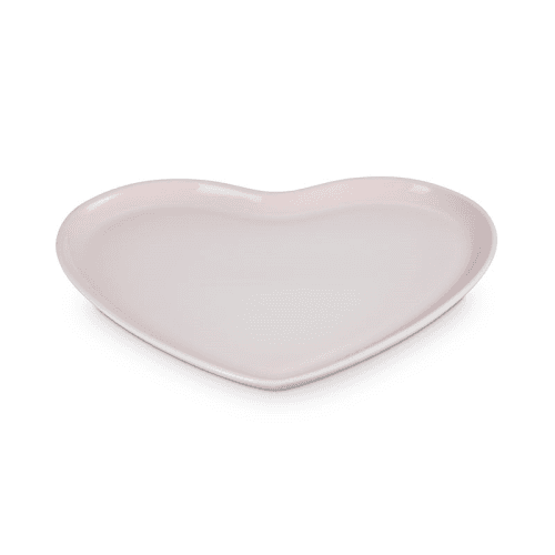 Image showing the Stoneware Heart Serving Platter, 32cm, Shell Pink product.