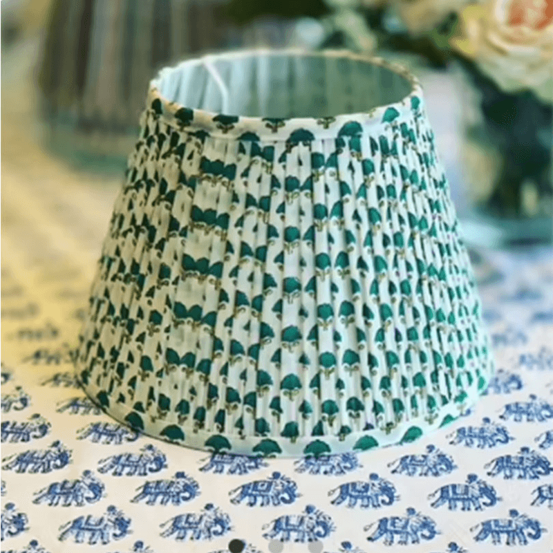 Arjuna Empire Lampshade, 12", Green