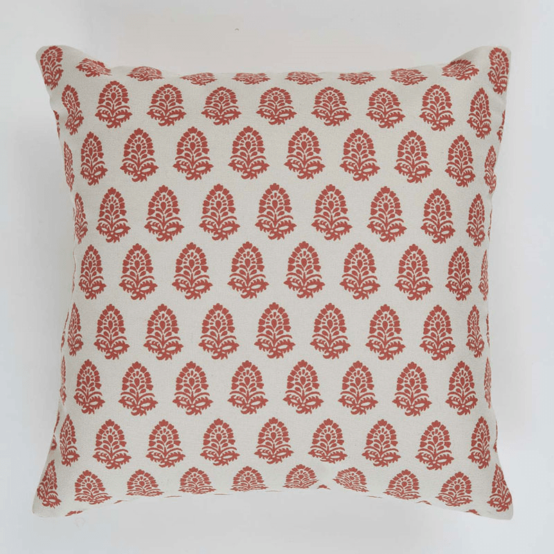 Cushion, Jaipur Acorn, Coral, 45x45cm