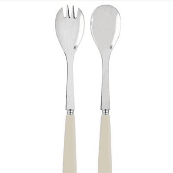 Pop Unis 2 Piece Salad Serving Set, L26cm, Ivory