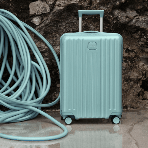 Image showing the Positano Carry-on Trolley Suitcase, H55 x W23 x L38xcm, Light Blue product.