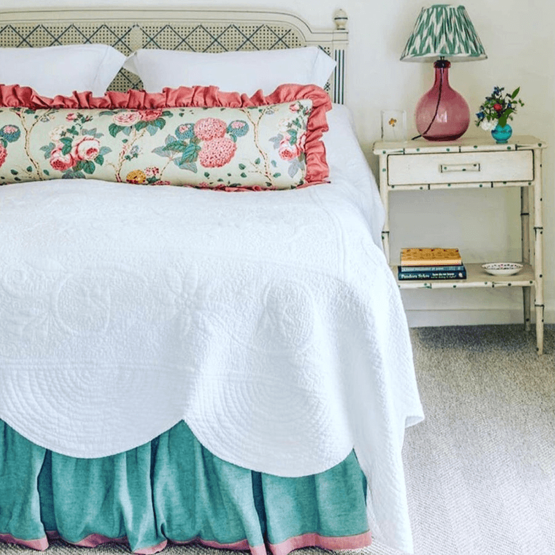 Scalloped Bedspread, Super King, White
