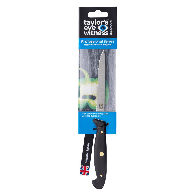 Professional Series Serrated Tomato Knife, 10cm, Black
