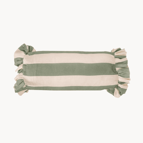 Image showing the Stripe Bolster Cushion Cover, 50 x 20cm, Sea Green product.