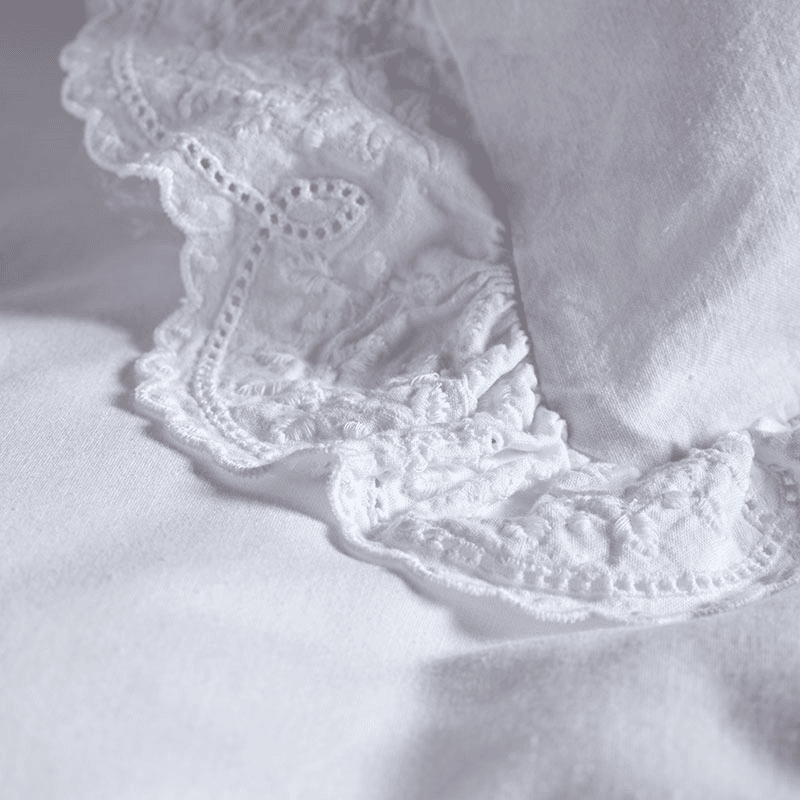 Elsie Duvet Cover, Super King, White