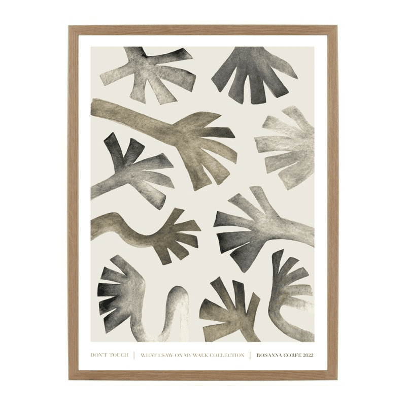 Don't Touch Recycled Paper Print, A3, Beige