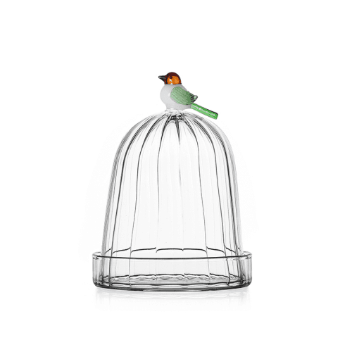 Image showing the Animal Farm Bird Optic Dome with Dish, H15 x W12cm product.
