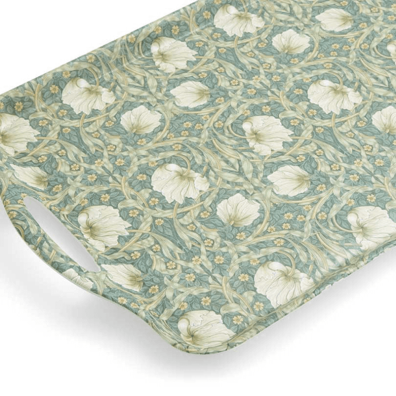 Morris & Co Pimpernel Privat Large Handled Tray, 48 x 29.5cm, Green