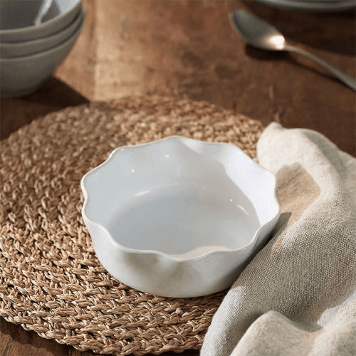 Image showing the Portobello Pie Dish, D17cm, White product.