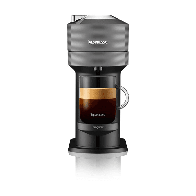 11711 Nespresso Vertuo Next & Milk Coffee Machine, Dark Grey