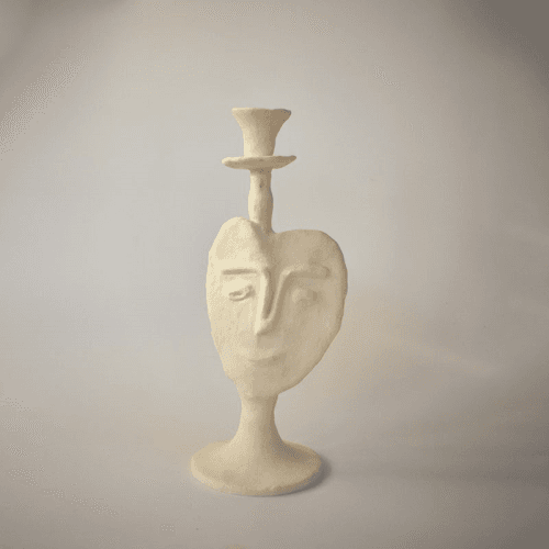 Image showing the Gavotte Collection Beau Candlestick, White product.