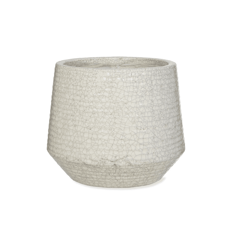 Ravello Ridged Pot, D25cm, White