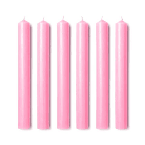 Marguerite Pink Dinner Candles